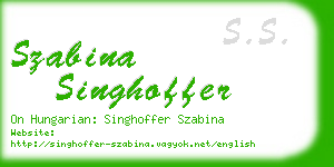 szabina singhoffer business card